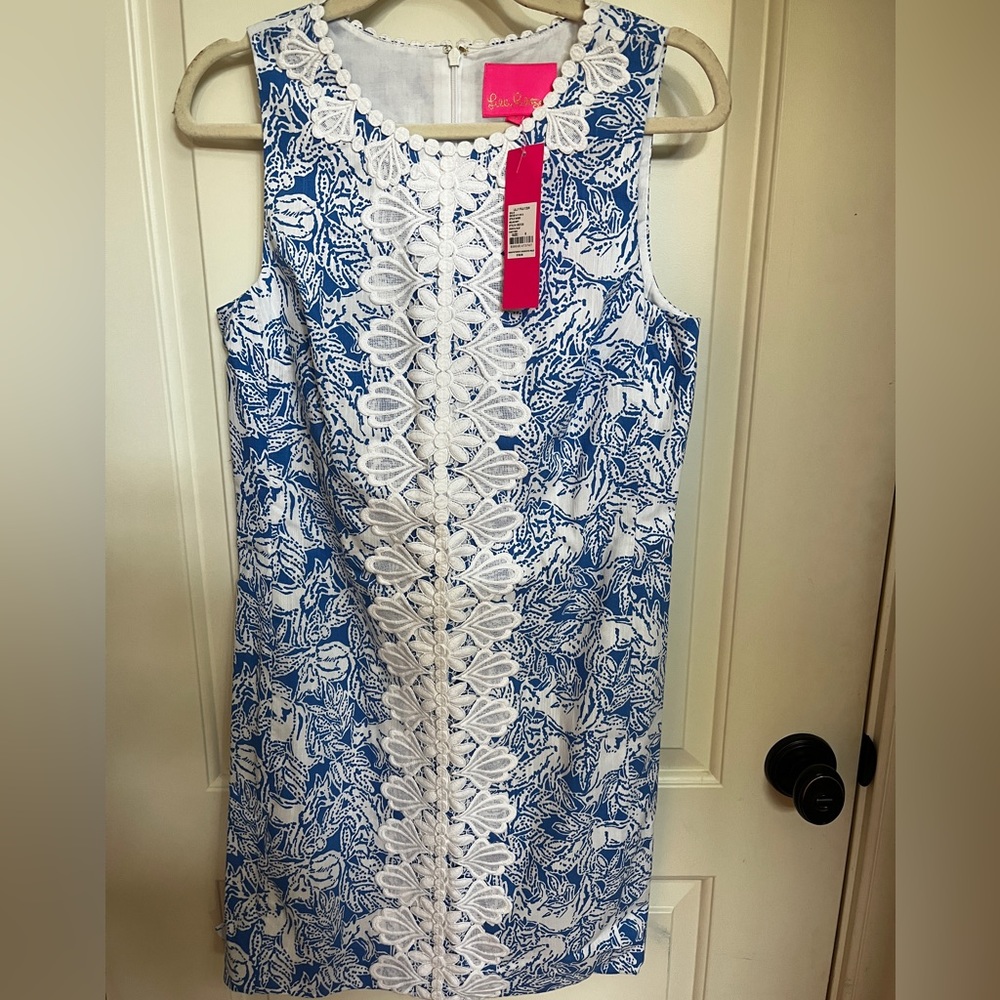Lilly Pulitzer blue and white floral dress